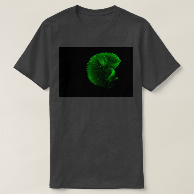 grönt Fisk i mörken T Shirt (Design framsida)