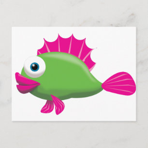 GRÖNT FISK VYKORT