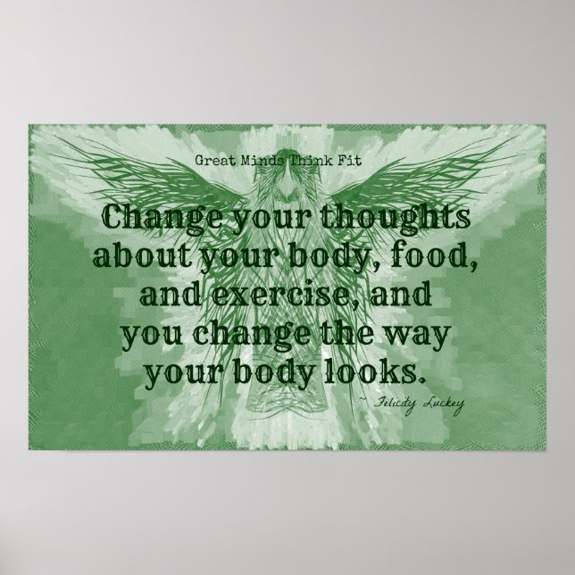 Grönt Fitness Angel! Poster (Framsidan)