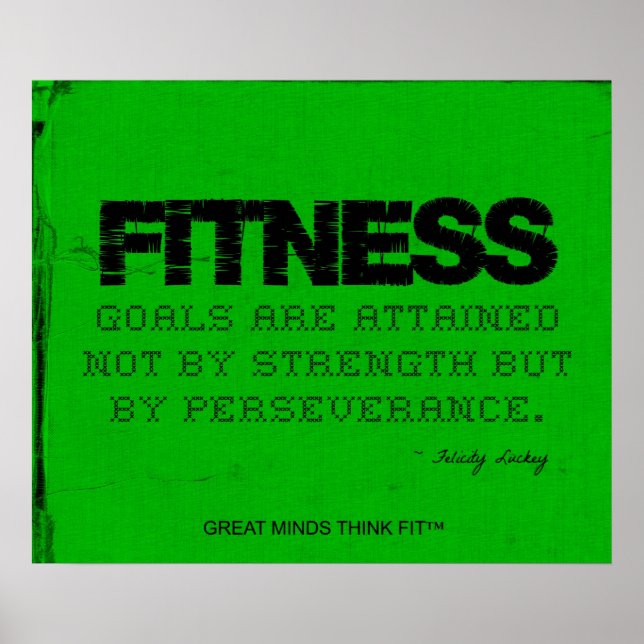 Grönt Fitness Poster - Motivering! (Framsidan)