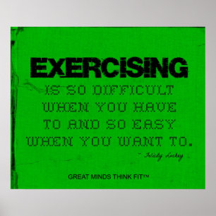 Grönt Fitness Poster - Utövning!