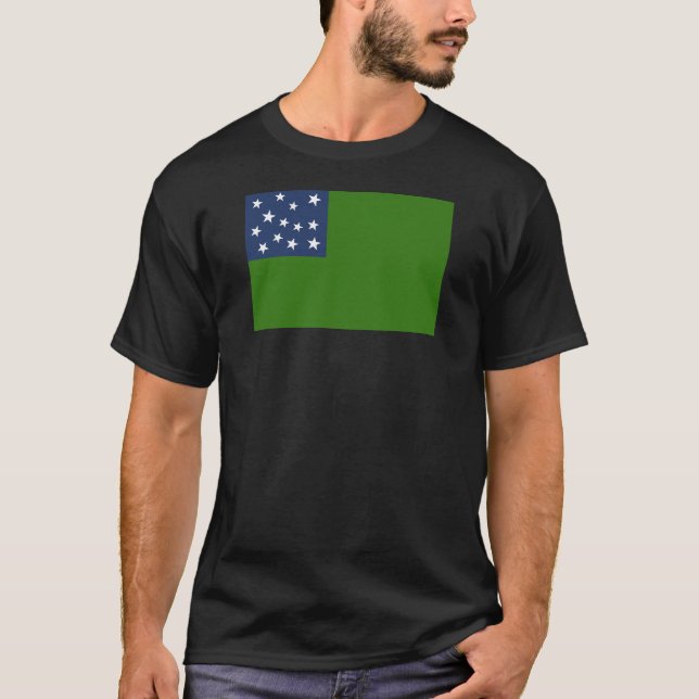 Grönt flagga i bergsområden t shirt (Framsida)