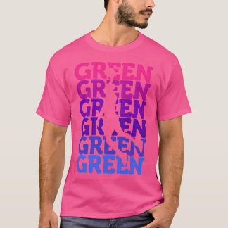 Grönt Fläkt Basketball Älskare Boll Fantastisk Gif T Shirt