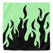 grönt flammor bandana