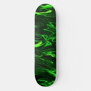 Grönt Flamvågsskateboard-däck Mini Skateboard Bräda 18,5 Cm
