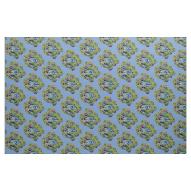Grönt Flinflip flops Tyg (Fat Quarter)