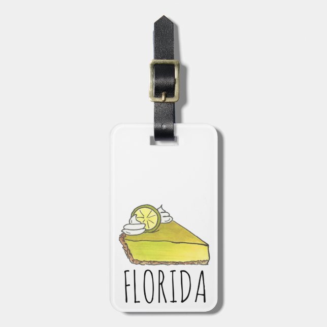 Grönt Florida Nyckel Lime Paj Segce Biet Foodie Fo Bagagebricka (Vertikal Framsida)