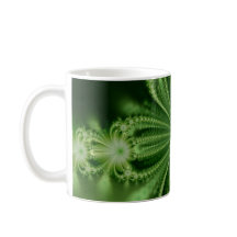 Grönt Flower Fractal Mugg