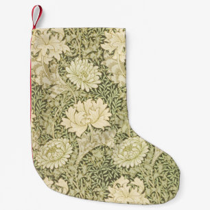 Grönt Flower Illustration Blommigt jul Mönster Liten Julstrumpa