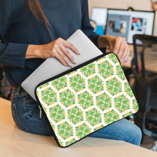 Grönt Flowers, Mönster till blommor, Blommönster Laptop Fodral