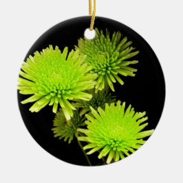 Grönt Flowers Ornament