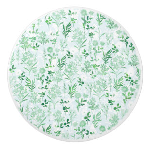 Grönt Flowers Painting Botanical Knopp