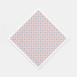 Grönt Flowers Pappersservett