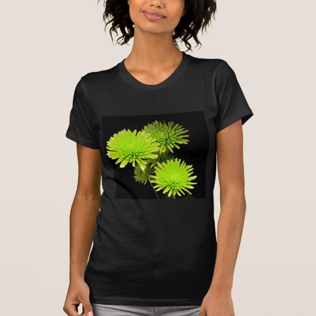 Grönt Flowers T-shirt (Framsida)