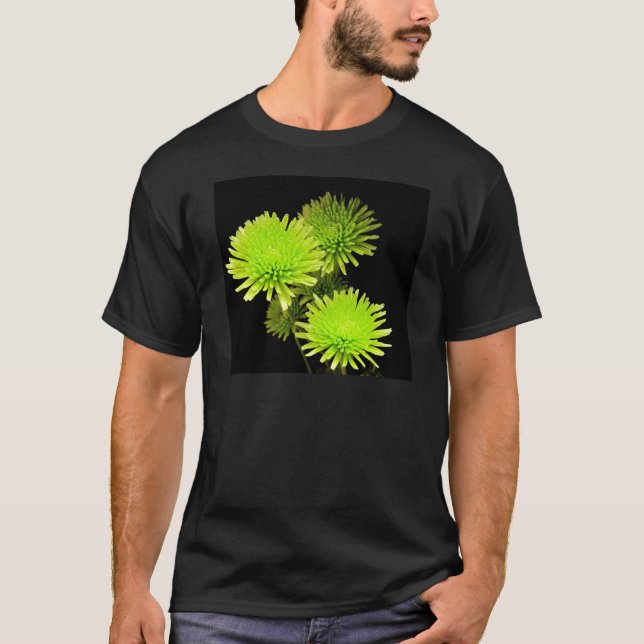 Grönt Flowers T-shirt (Framsida)