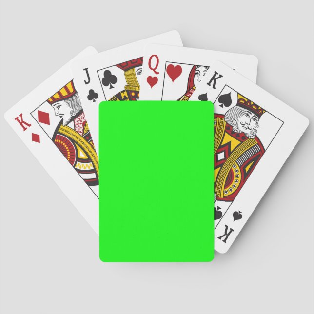 Grönt Fluo Neon Färg anpassar det här! Casinokort (Baksidan)