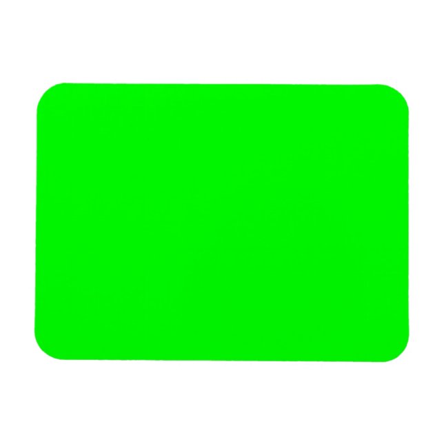 Grönt Fluo Neon Färg anpassar det här! Magnet (Horisontell)