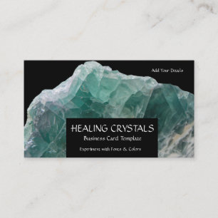 Grönt Fluorit Crystal Healing Crystals Visitkort