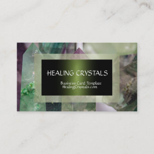Grönt Fluorite Crystal Healing Crystals Visitkort