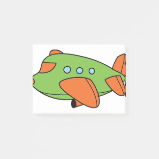 Grönt flygplan post-it block