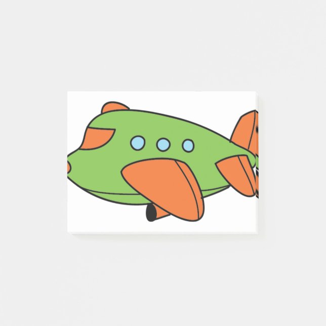 Grönt flygplan post-it block (Framsida)