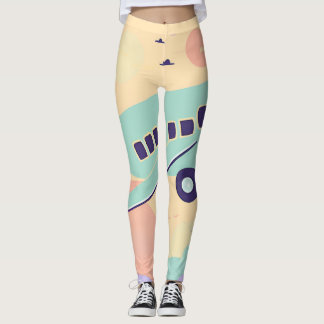 Grönt Flygplanets AI-del Leggings