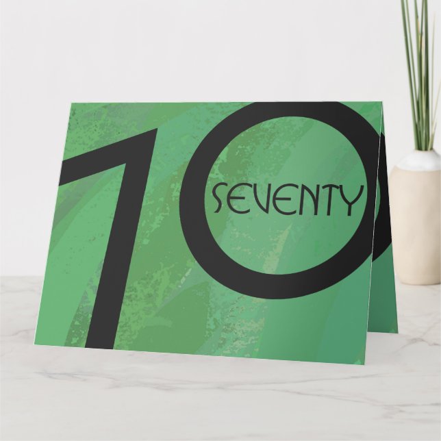 Grönt födelsedag för 70 årtionde kort (Framsida)