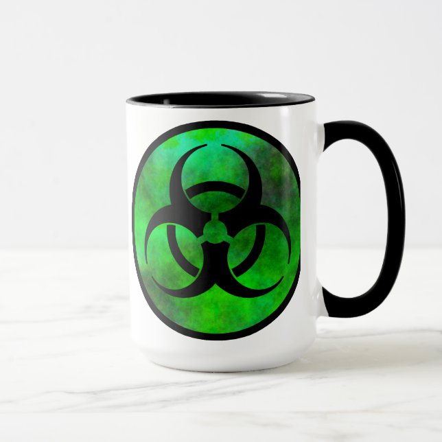 Grönt Fog Biohazard Symbol Mugg (Höger)