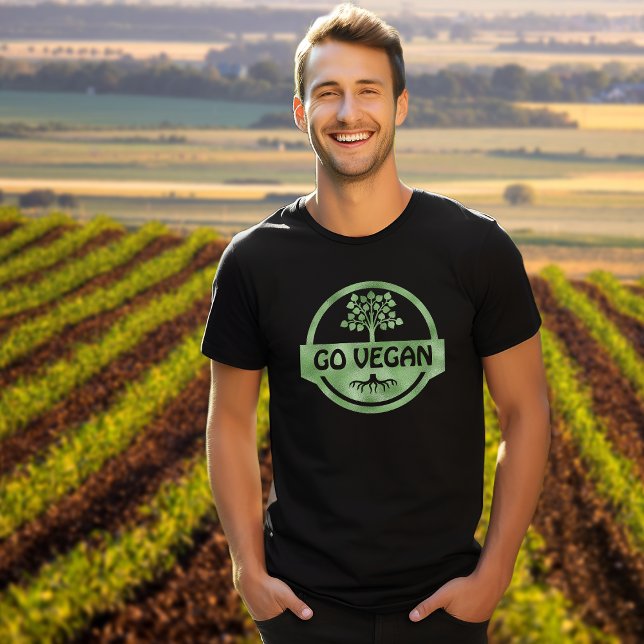 Grönt Foil Go Vegan (unisex), Activism T Shirt (Skapare uppladdad)