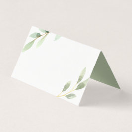 Grönt Foliage Botanical Bord Place Card Kort
