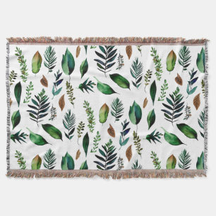 Grönt Foliage Botanical Natur Filt