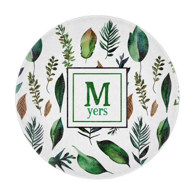 Grönt Foliage Botanical Nature Personlig (Framsidan)