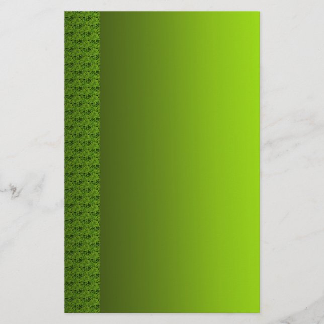 Grönt Foliage Brevpapper (Framsida)