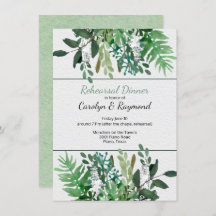 Grönt Foliage Bröllop Rehearsal Middag