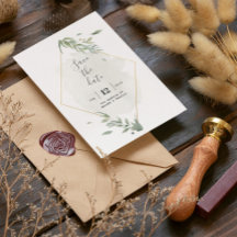 Grönt Foliage & Guld Ram