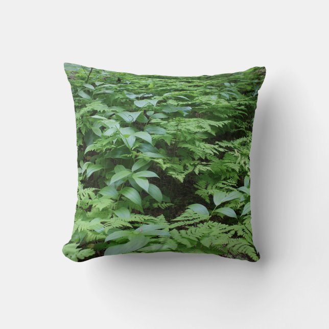 Grönt Foliage Pillow Kudde (Framsida)
