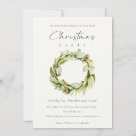 Grönt Foliage Vintervintern Kund Party Inbjudningar