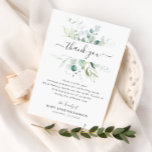 grönt Folige begravning tackkort Tack Kort<br><div class="desc">Ett enkelt temakort med grönt andedräkt,  texten och färg kan vara personlig.</div>