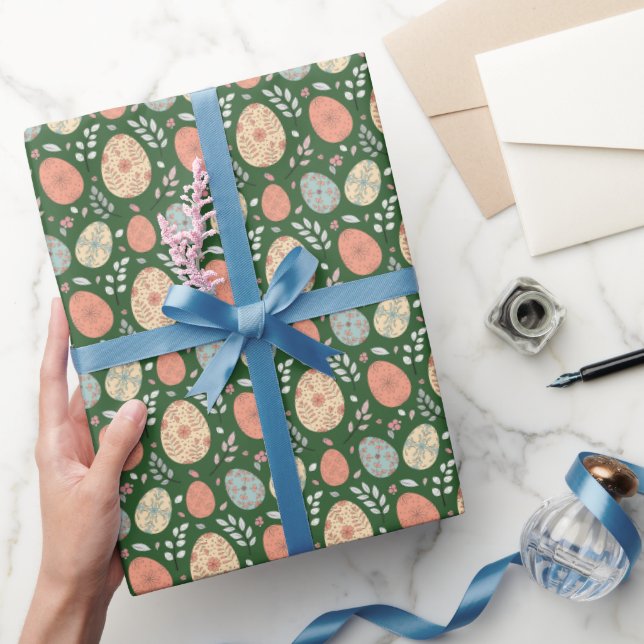 Grönt Folk Påsk Wrapping Papper Presentpapper (Gifting)