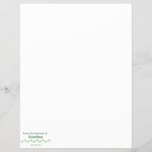 Grönt Food Label Reklamblad (Framsidan)