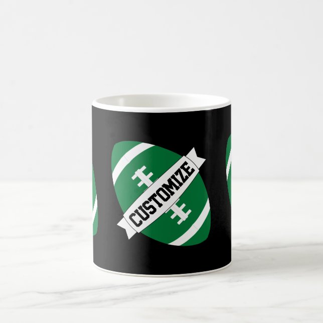 Grönt Football Coach/Fläkt Anpassningsbar Team Nam Kaffemugg (Center)