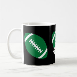 Grönt Football Coach/Fläkt Anpassningsbar Team Nam Kaffemugg