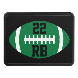 Grönt Football Player Jersey Number and Position Dragkroksskydd