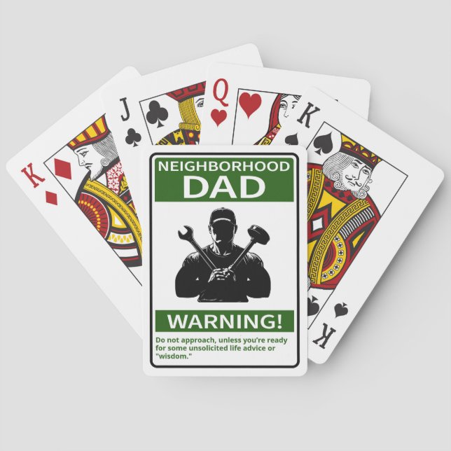 Grönt för Anpassade-grannskap Pappa Casinokort (Baksidan)