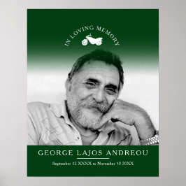 Grönt för anpassningsbar av minnesfotomotorcykelbe poster