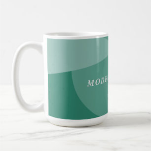 Grönt för anpassningsbar av modern geometrisk abst kaffemugg