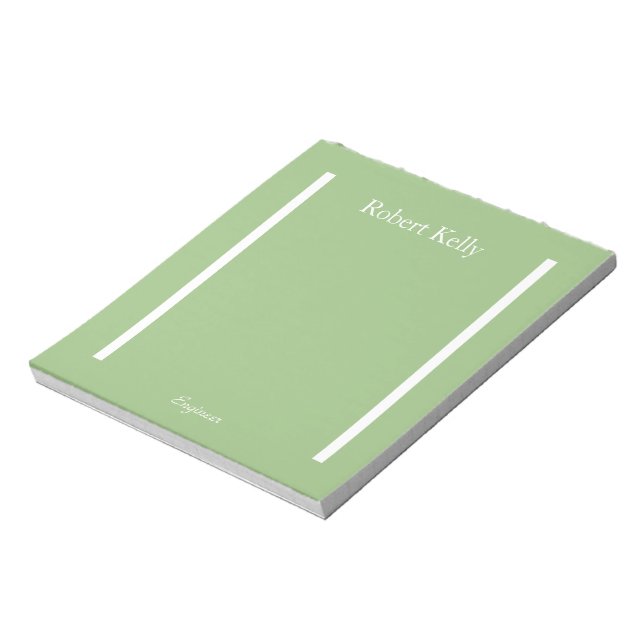 grönt för anpassningsbar och vit linjer anteckningsblock (Roterad)