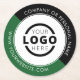 Grönt för anpassningsbar Promoted Business Logotyp Underlägg Papper Rund (Framsidan)