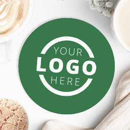 Grönt för anpassningsbar Promoted Business Logotyp Underlägg Papper Rund