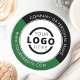 Grönt för anpassningsbar Promoted Business Logotyp Underlägg Papper Rund (Skapare uppladdad)